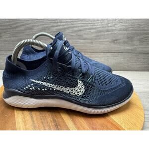 Nike Free RN Flyknit College Navy/White - 942838 400 Men’s 7.5